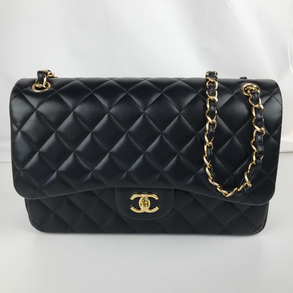 CHANEL Handbags - Chanel Large Double Flap Classic Lambskin Handbag